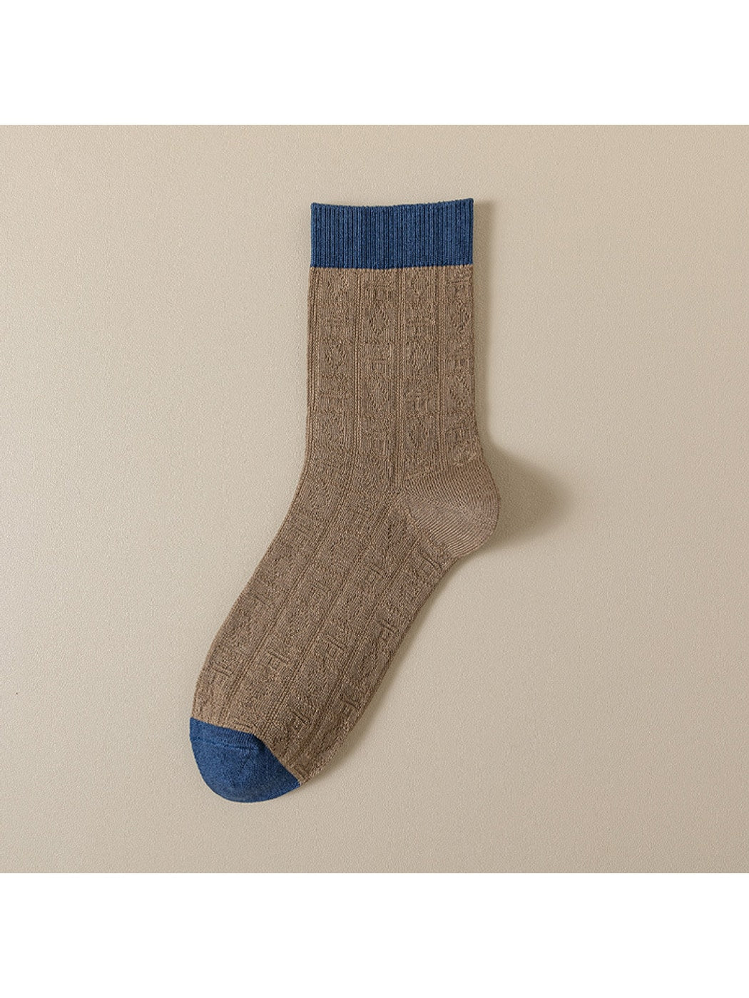 Rufia - Geometric Print Ribbed Crew Socks