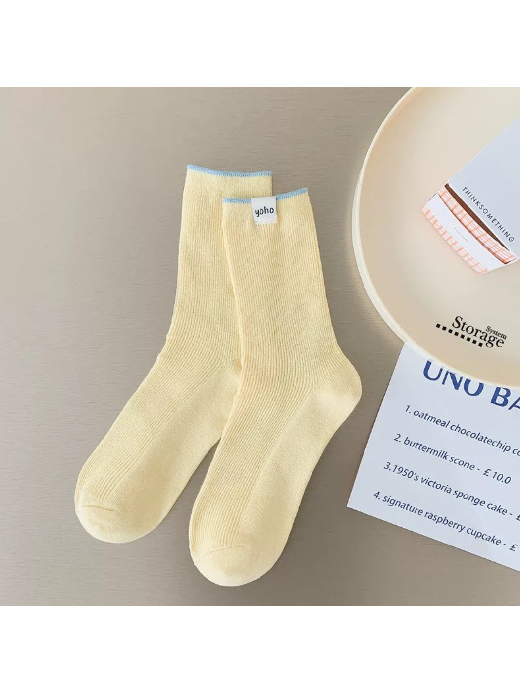 Rufia - Pastel Contrast Ribbed Crew Socks product image 3