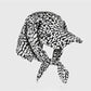 Haila black and white leopard print baseball cap front view on white background