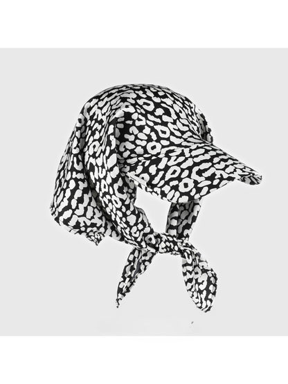 Haila Black and White Leopard Print Baseball Cap product image