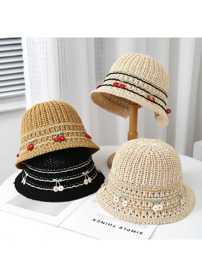 Haila - Fresh Bell‑Shape Hollow‑Out Wide‑Brim Bucket Hat