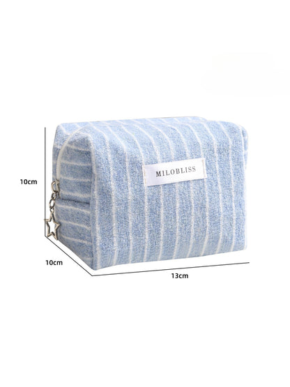 Cosbai - Textured Stripe Cosmetic Bag