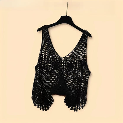 Crosa - Crochet Knit Sleeveless Tank – Breezy & Versatile