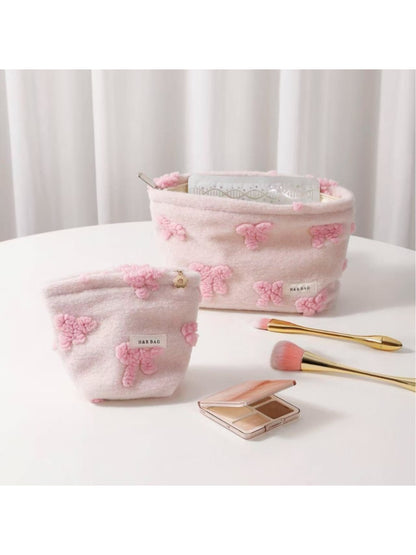 Cosbai - Teddy Bow Cosmetic Bag