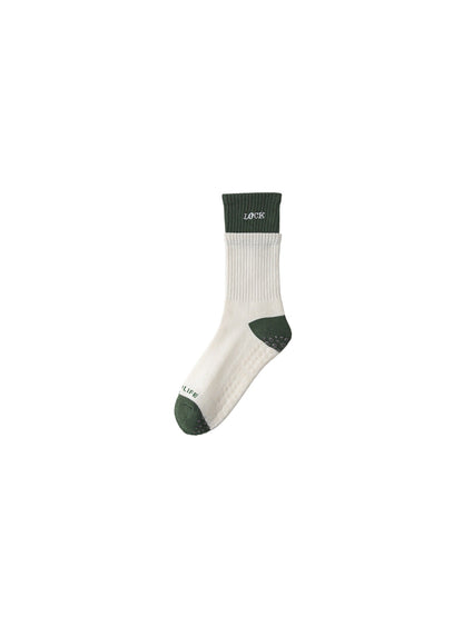 Rufia - Color Block Ribbed Cuff Socks