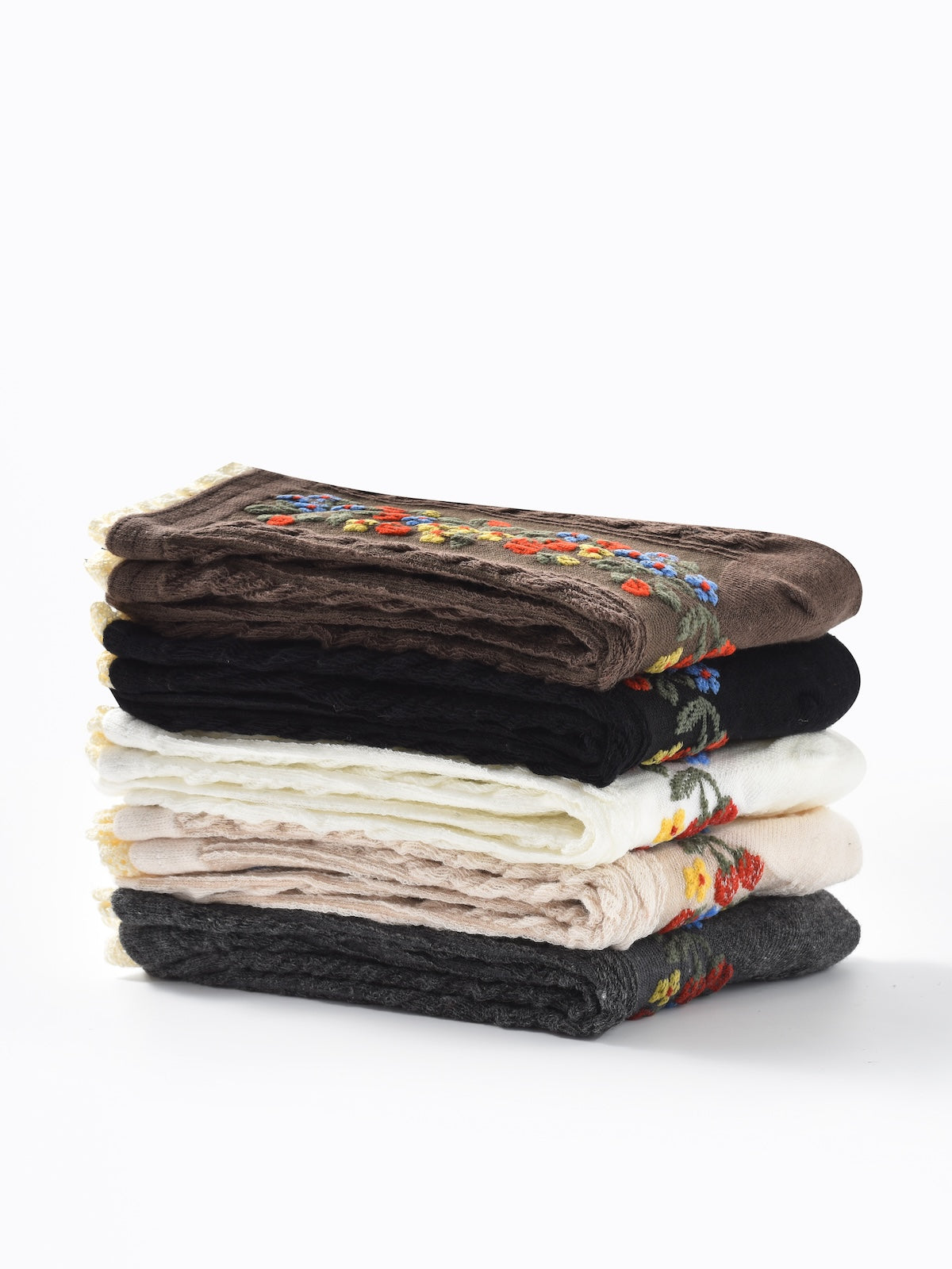 Rufia - Garden Trail Embroidered Crew Socks