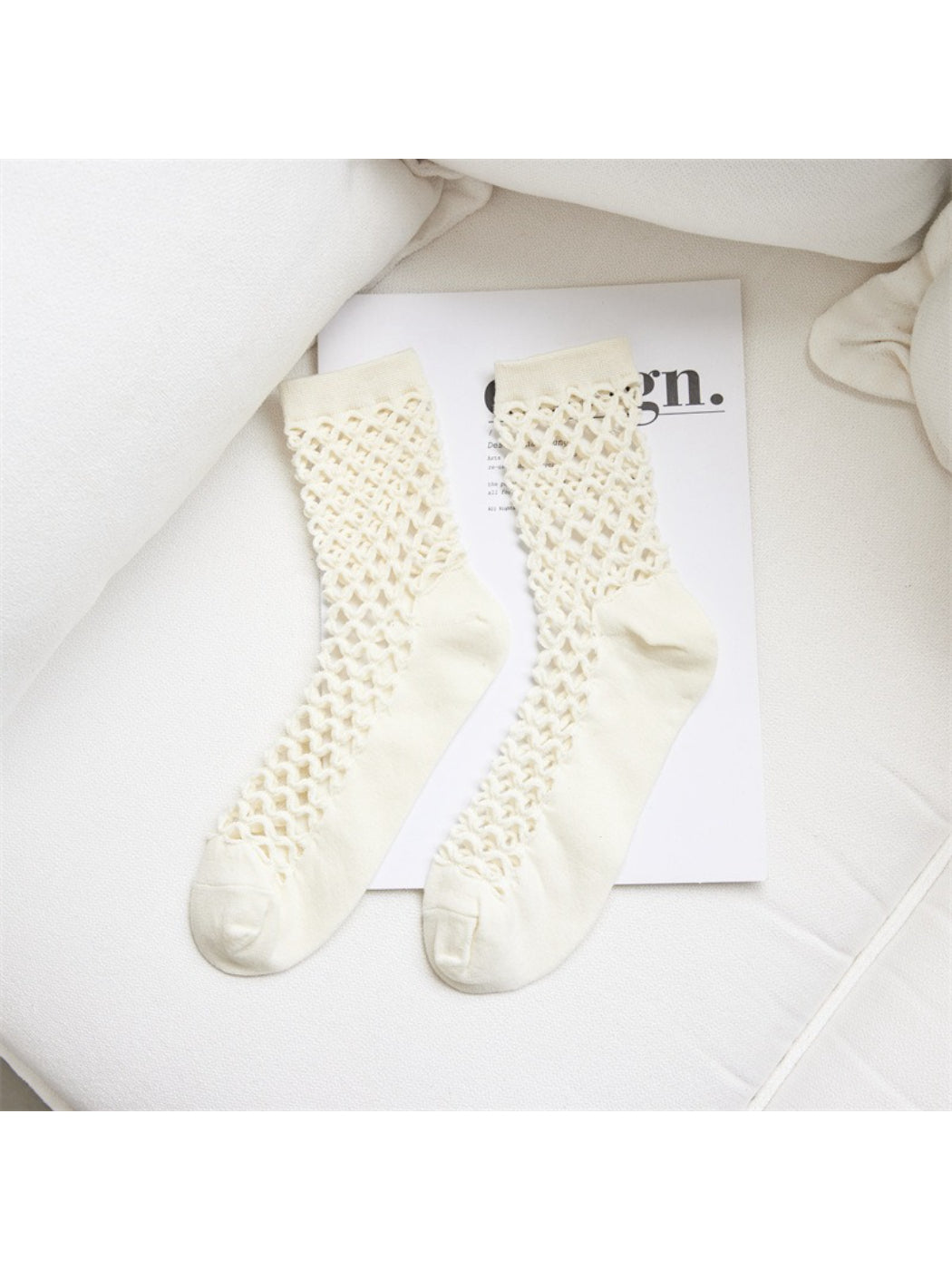 Rufia - Openwork Panel Crew Socks