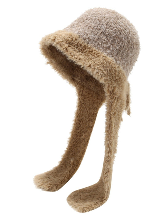 Haila – Fluffy Earflap Winter Knitted Beanie
