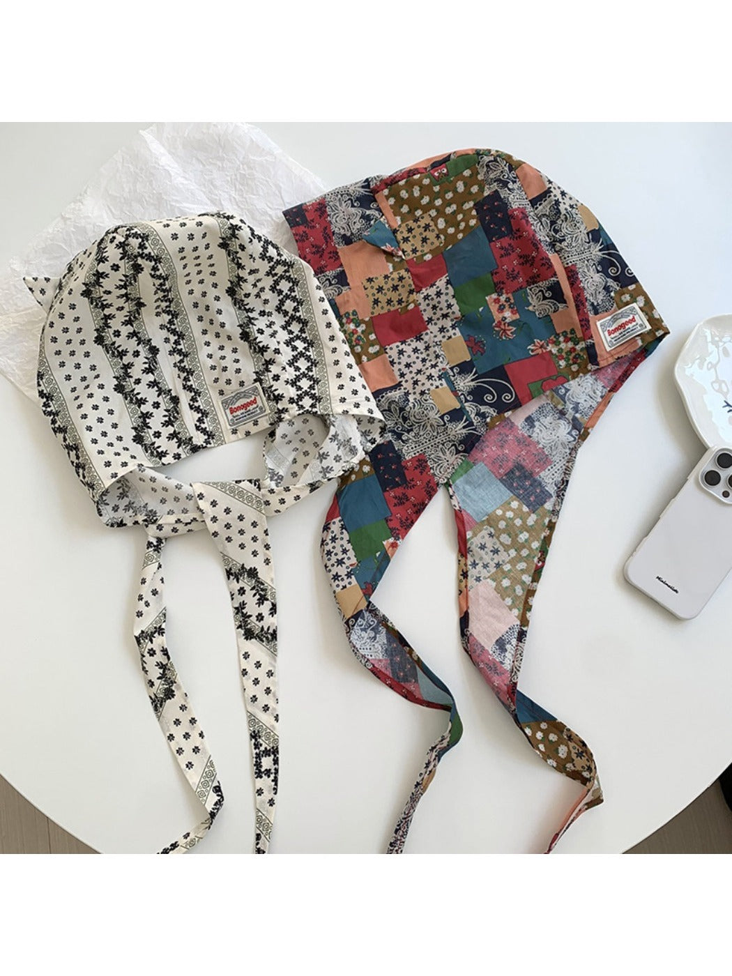 Haila - Fashion Print Hat-shaped Headscarf - Light & Stylish