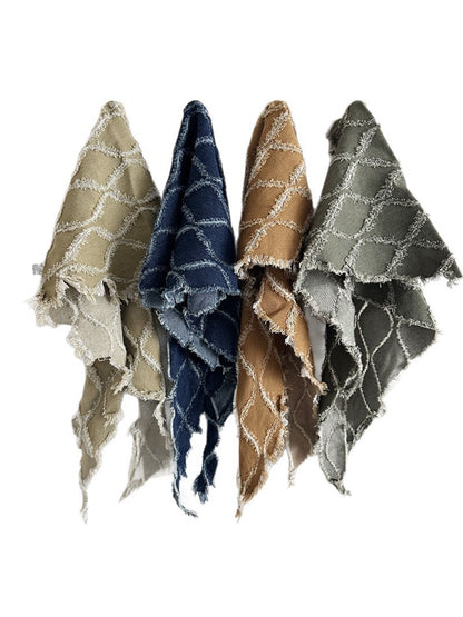 Scarvii - Denim Style Quilted Triangle Scarf