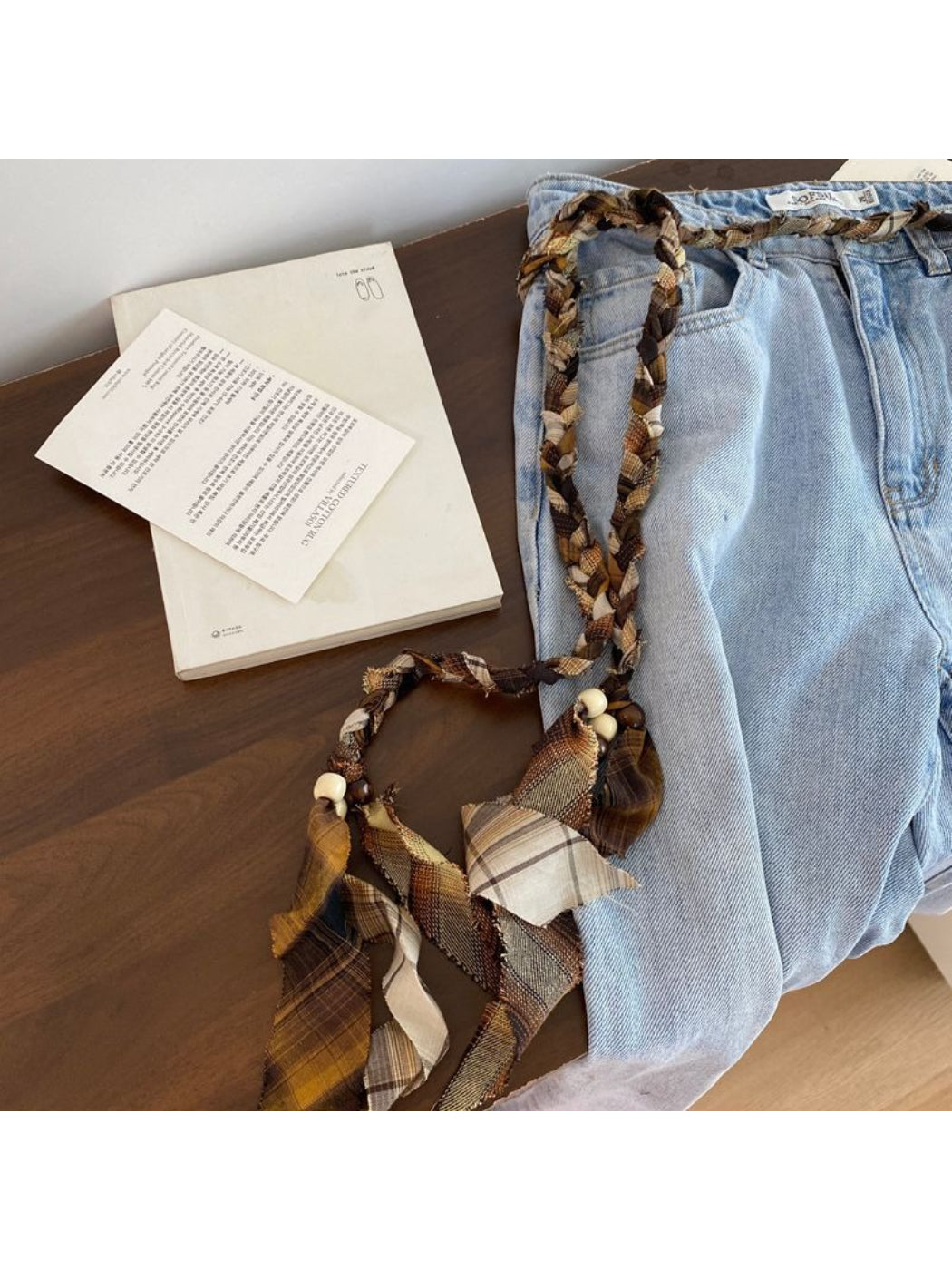 Beco - Braided Fabric Belt with Tassel Ends