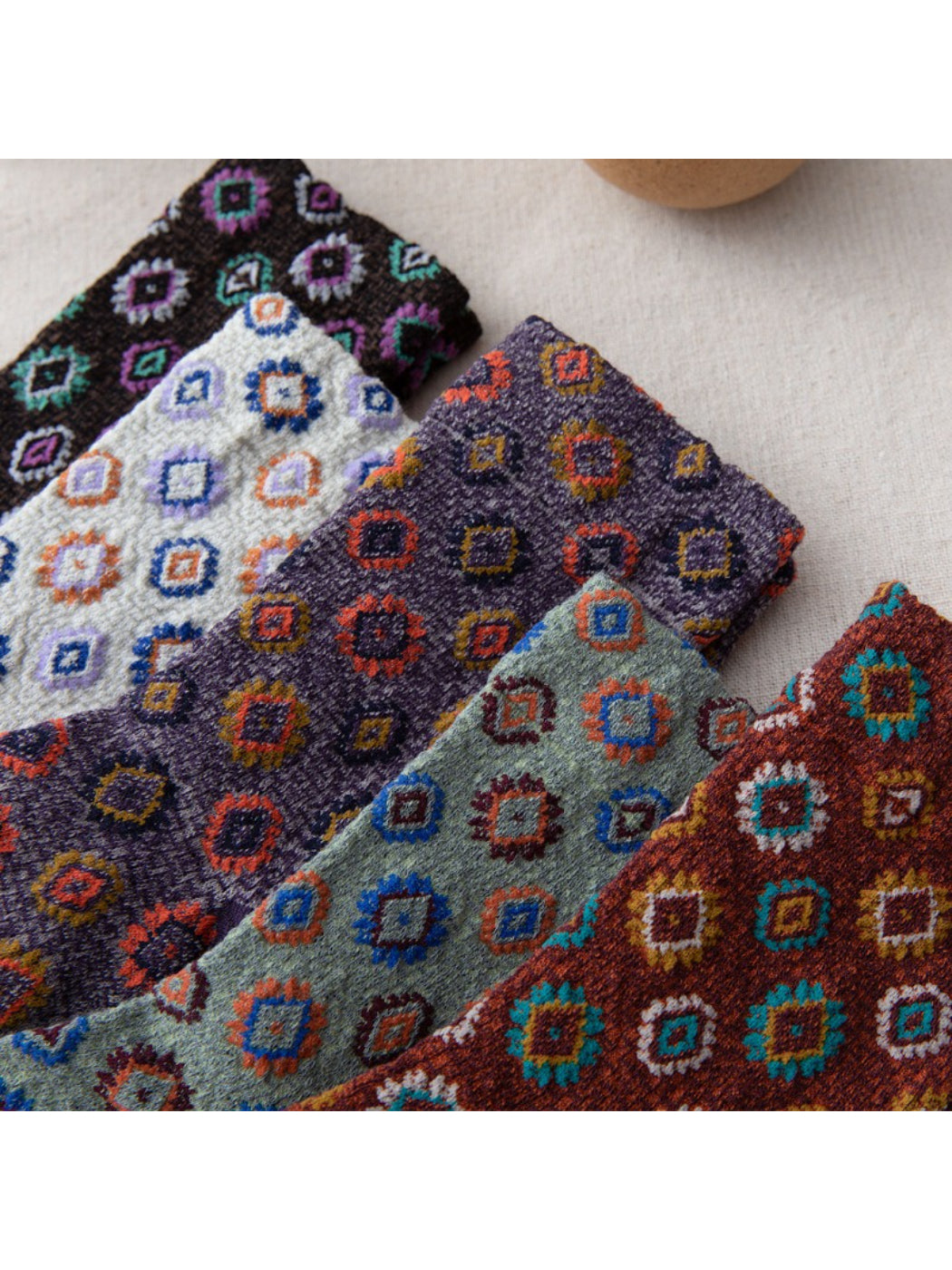 Rufia - Boho Geometric Knit Crew Socks product image 1