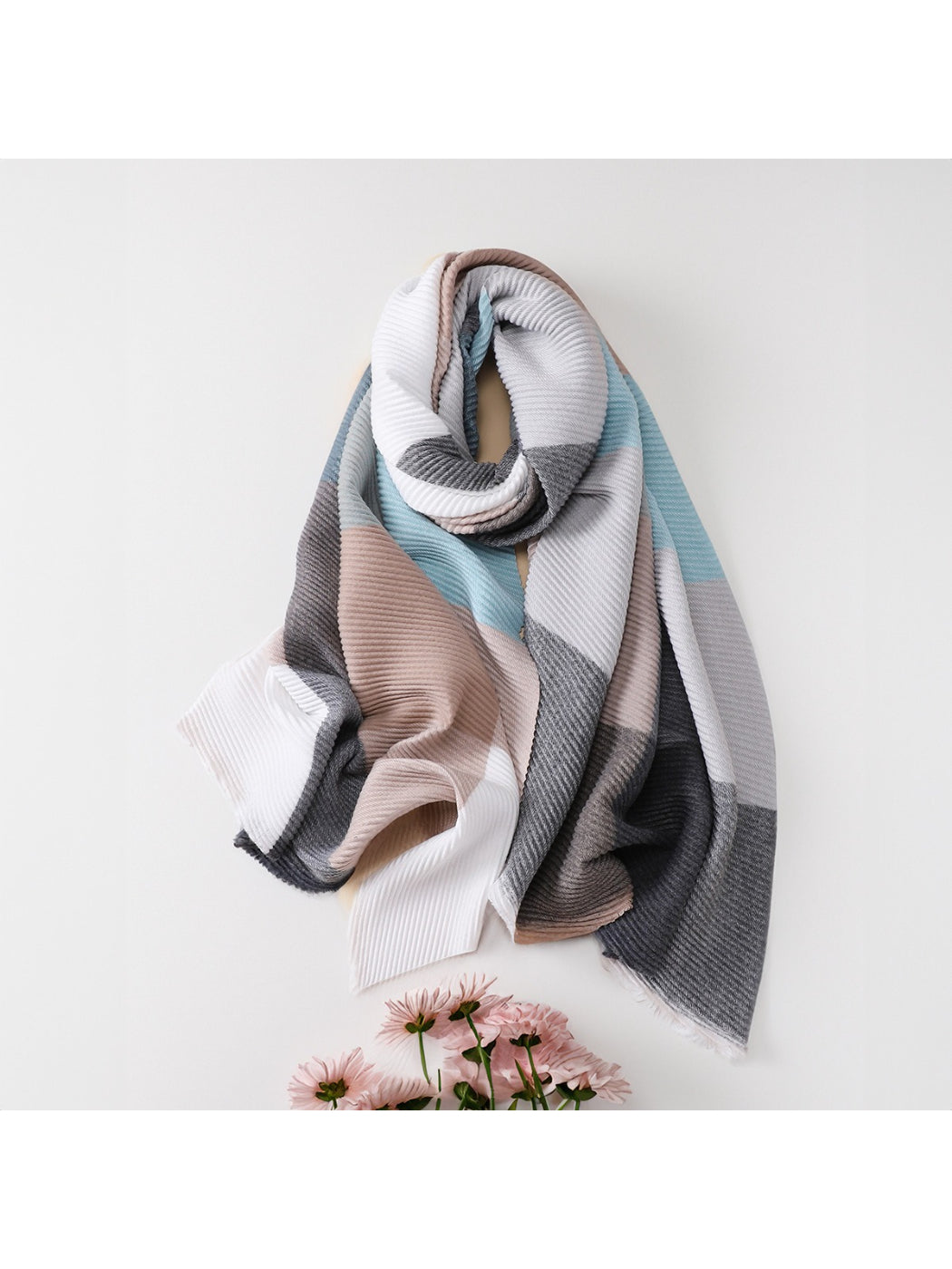 Scarvii - Colorblock Striped Winter Scarf