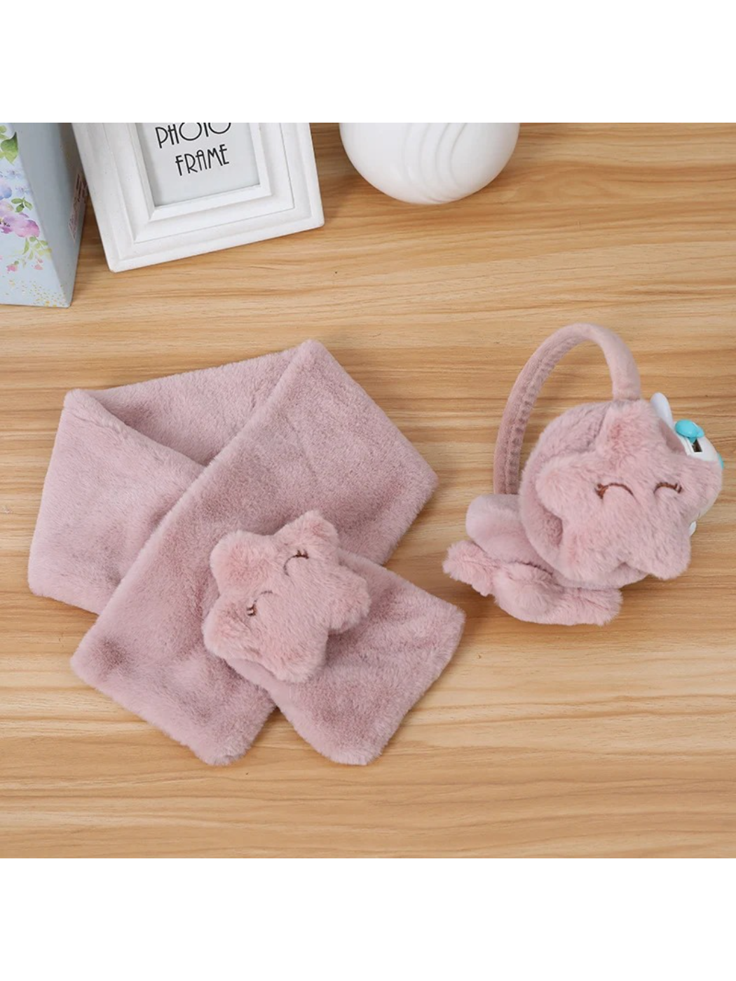 Scarvii - Plush Star Earmuffs & Scarf Set