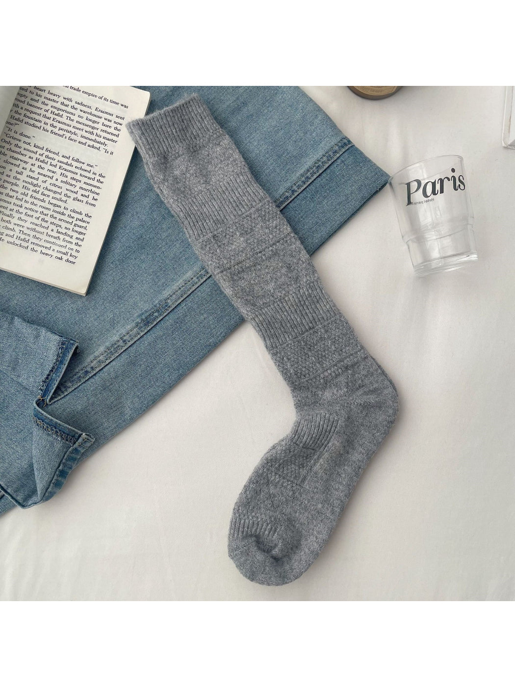 Rufia - Textured Knit Knee High Socks