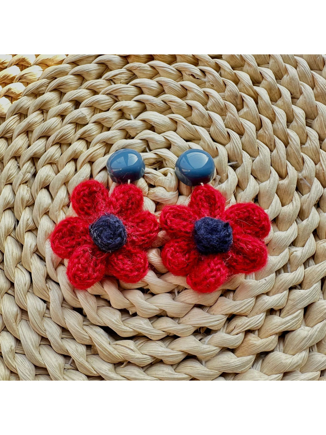 Earwish - Crochet Flower Drop Earrings