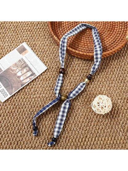 Scarvii - Retro Plaid Print Fashion Scarf