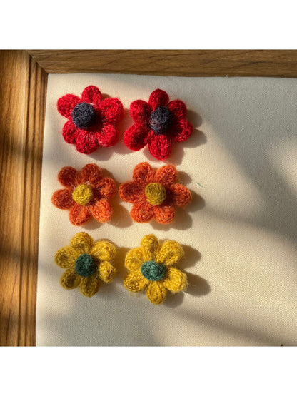 Earwish - Crochet Flower Stud Earrings