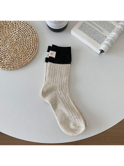 Rufia - Speckled Colorblock Crew Socks