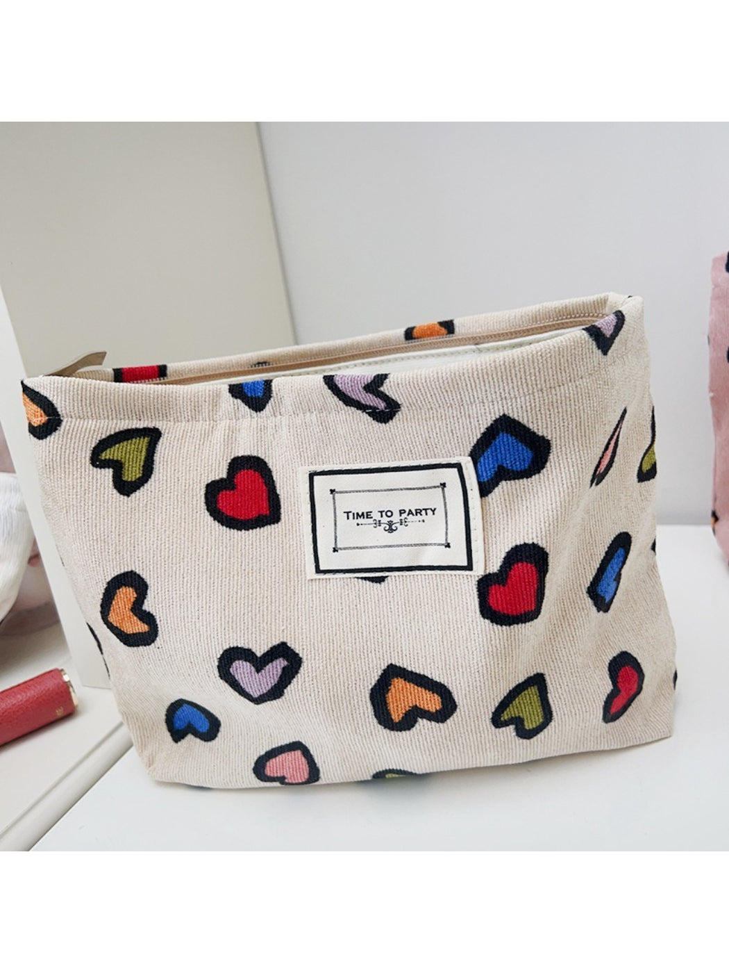 Cosbai - Colorful Heart Pouch