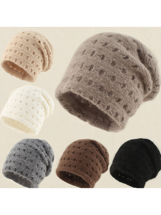 Haila - Solid Color Pull-On Knit Beanie