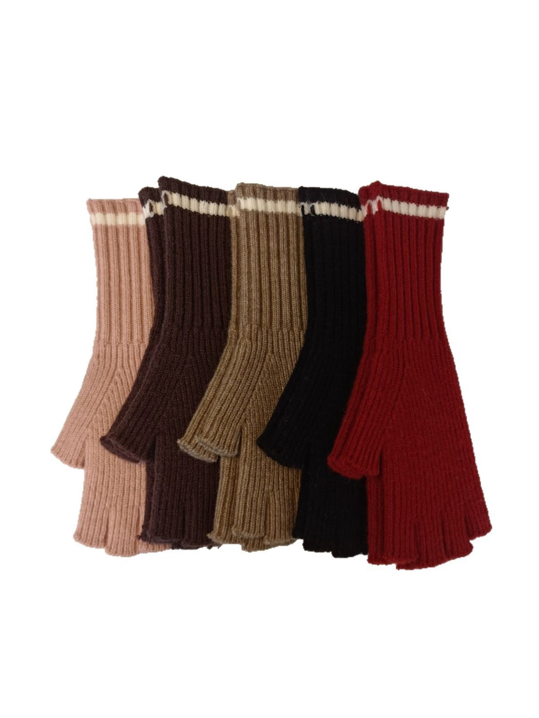 Gloving - Ribbed Knit Fingerless Gloves