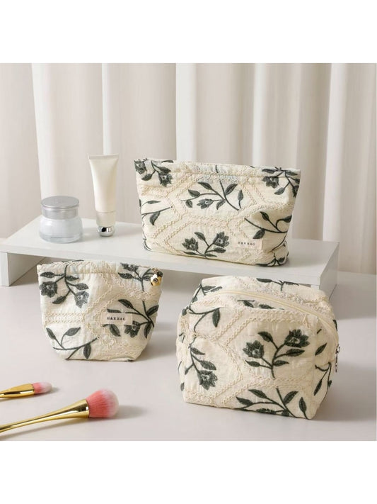Cosbai Floral Cosmetic Bag Handheld Storage Bag product image