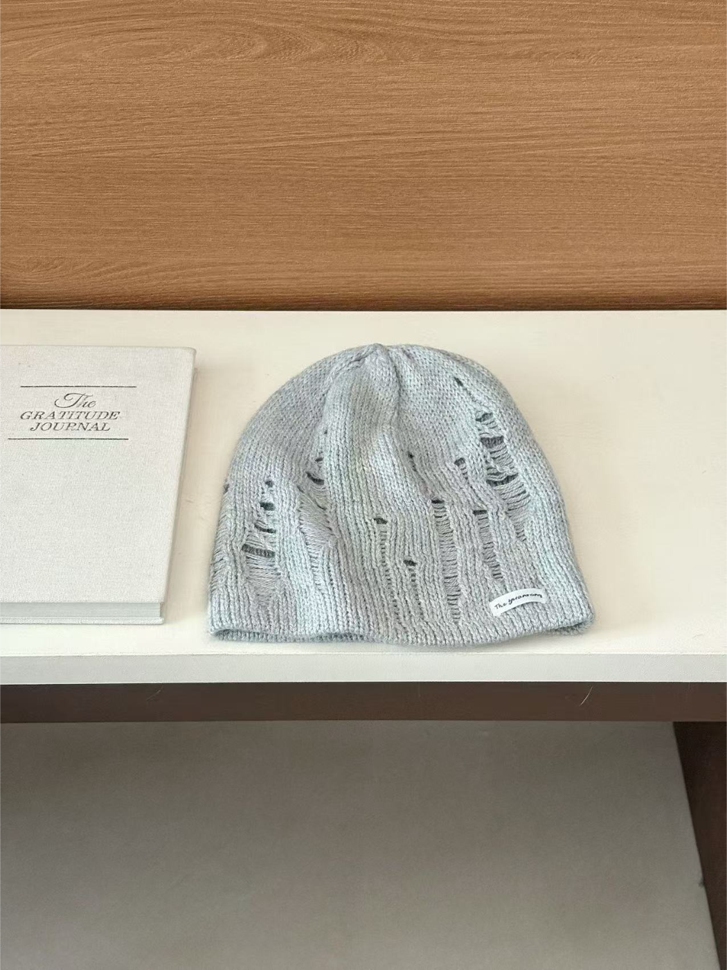 Haila - Distressed Knit Slouch Beanie
