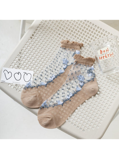 Rufia - Sheer Floral Mesh Ankle Socks product image 6