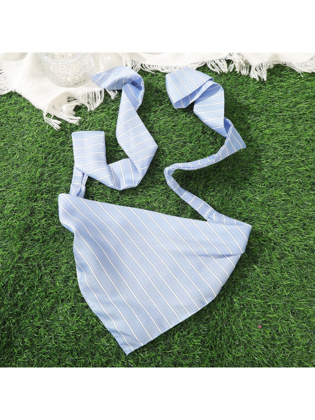 Scarvii Casual Stripe Long Tie Head Scarf