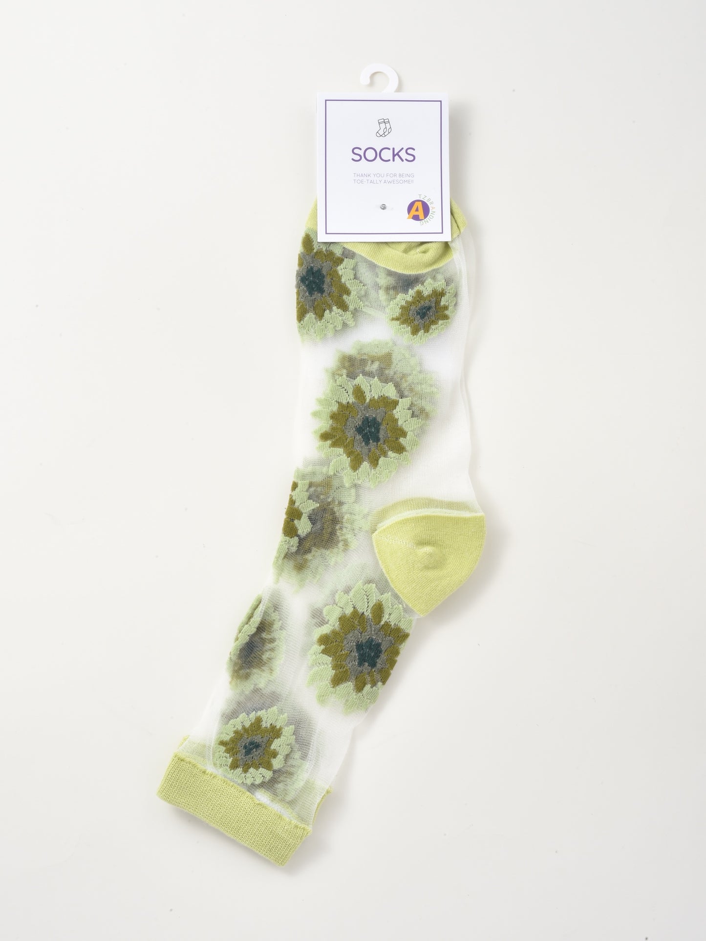 Rufia - Floral Sheer Crew Socks