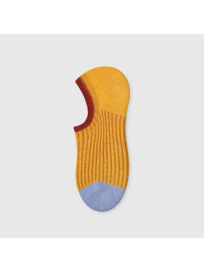 Rufia - Striped Colorblock Candy-colored Low Ankle Socks