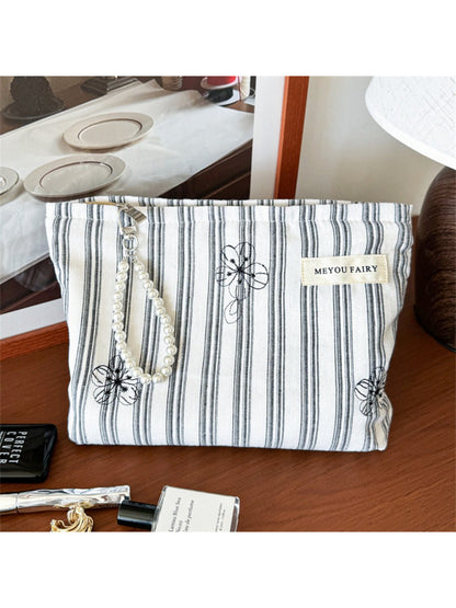 Cosbai Stripe Floral Cosmetic Bag product image
