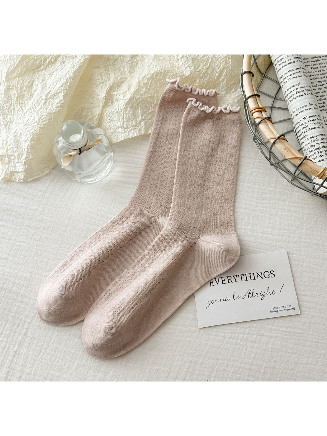 Rufia - Lettuce Edge Ribbed Crew Socks product image 6