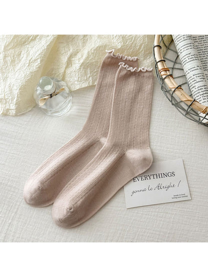 Rufia - Lettuce Edge Ribbed Crew Socks product image 6