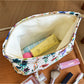 Cosbai Wildflower Cosmetic Bag displayed standing upright with visible floral print
