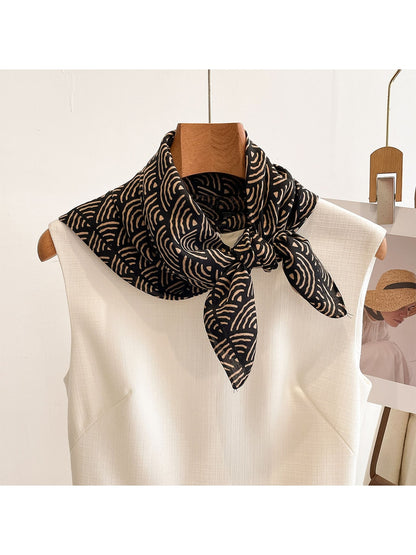 Scarvii - Seigaiha Wave Pattern Square Scarf