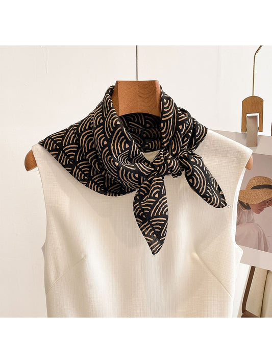 Scarvii - Seigaiha Wave Pattern Square Scarf