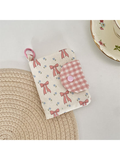 Cosbai - Vintage Floral Snap Button Coin Purse