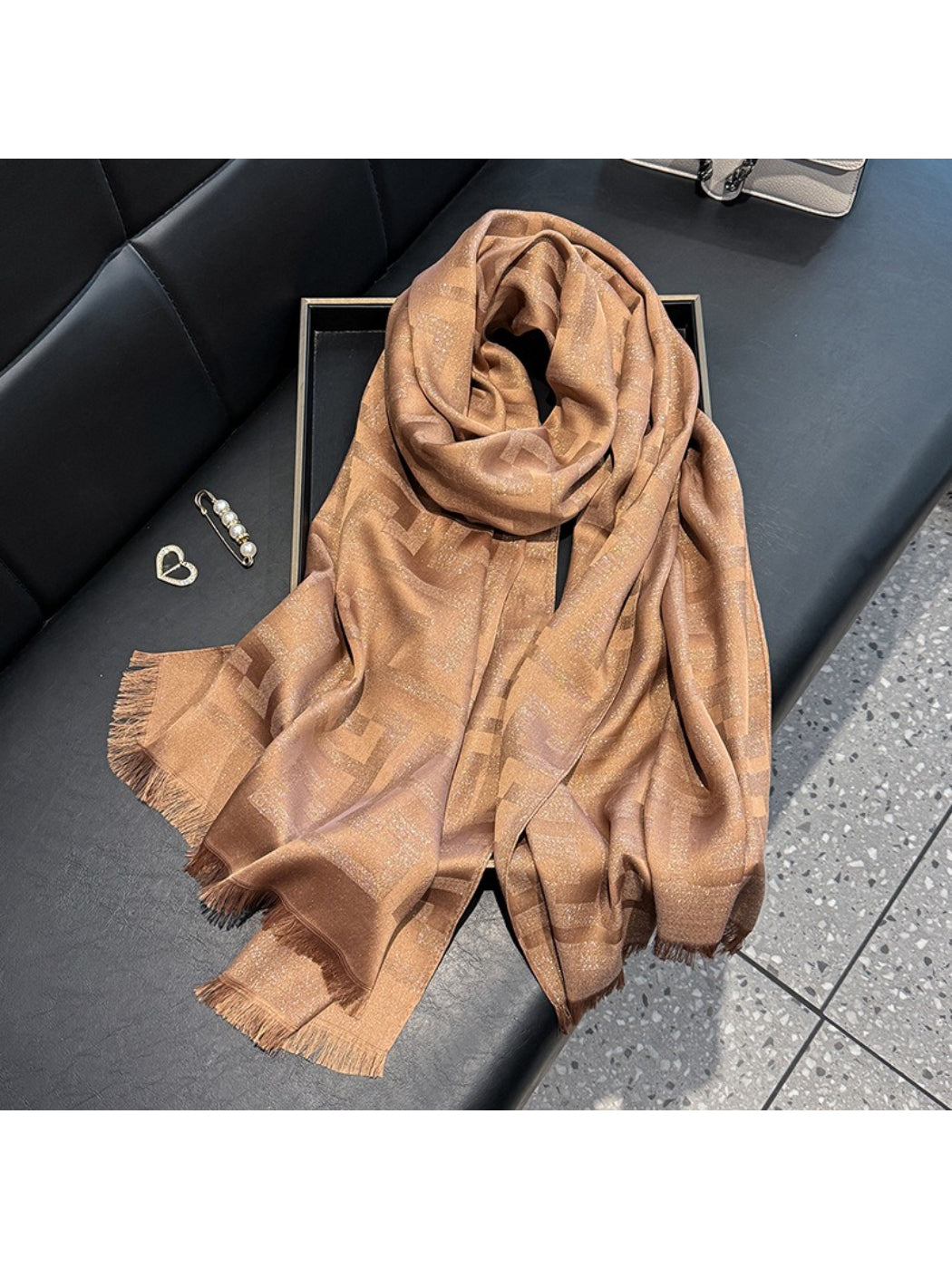 Scarvii - Subtle Geometric Soft Wrap Scarf