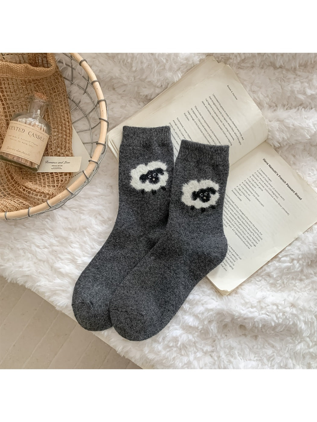 Rufia - Cozy Cute Lambs Women's Socks