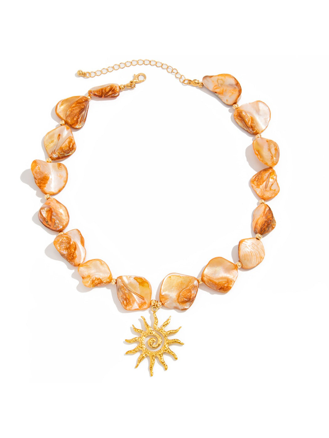 Neckit Boho Sun Charm Necklace displayed on a white background showing full length