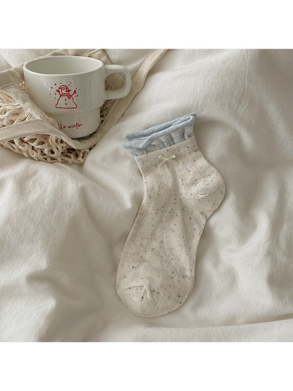 Rufia - Cartoon Dog Bow Detail Ankle Socks