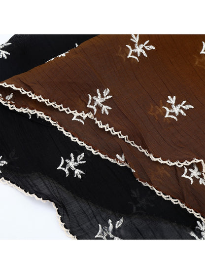 Scarvii - Embroidered Lace Edge Triangle Bandana