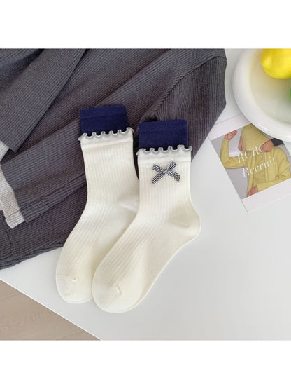 Rufia - Women's Mid-Crew Capsule Socks with Minimalist Prints