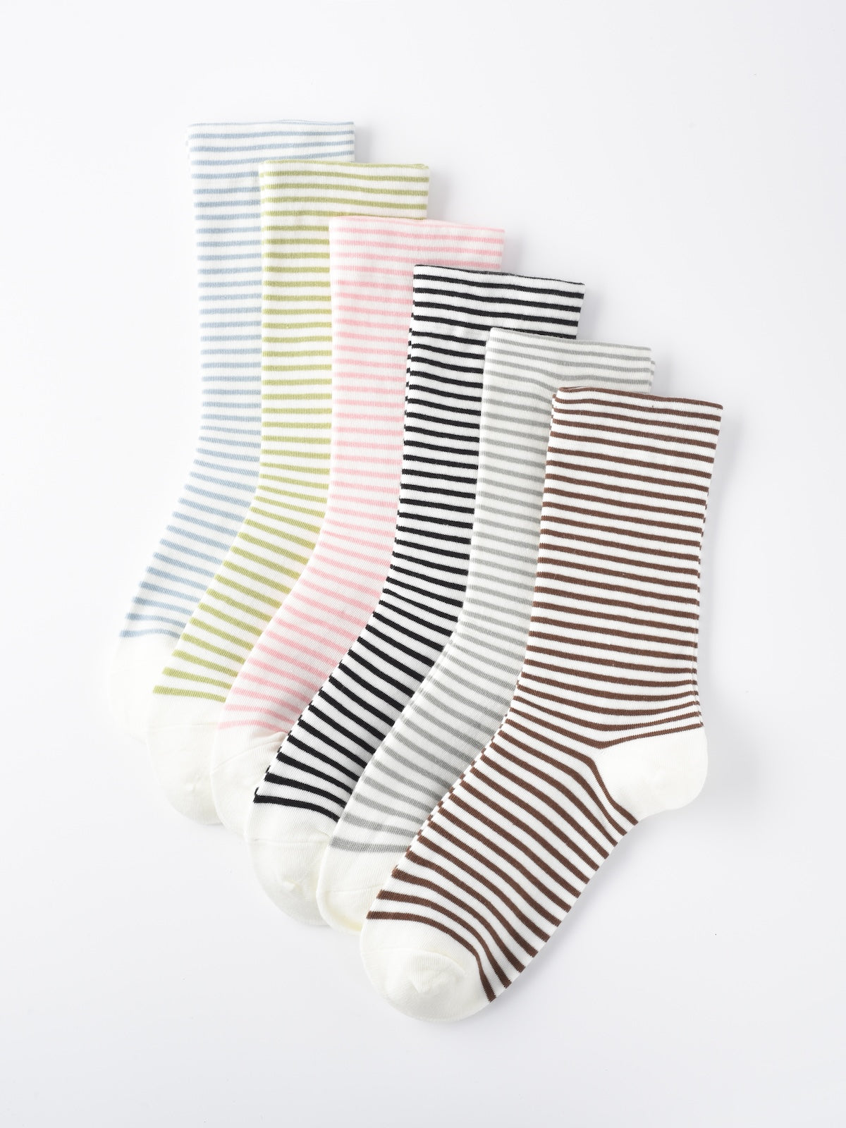 Rufia - Colorful Striped Mid-Calf Socks
