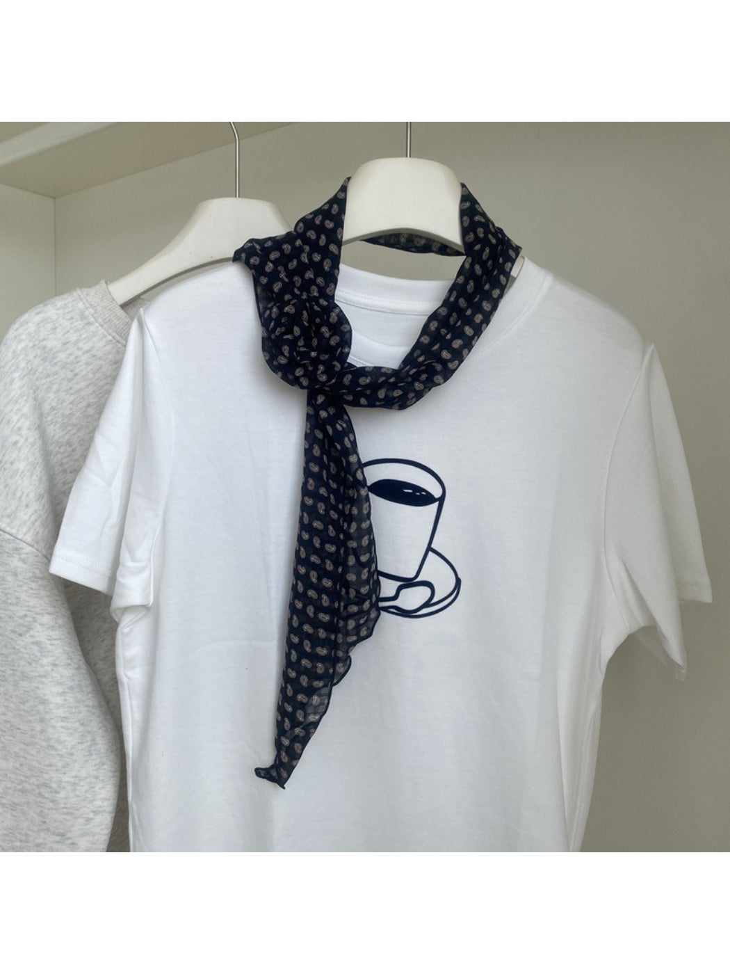 Scarvii Sheer Polka Dot Skinny Scarf