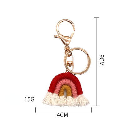 Koco Crochet Rainbow Keychain for gift accessory