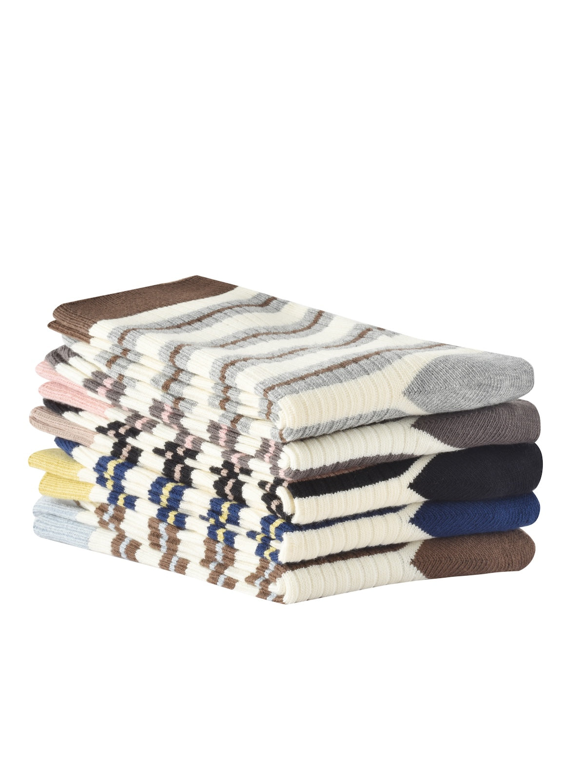 Rufia - Striped Women's Socks for Fall & Winter