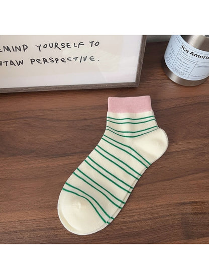 Rufia - Classic Striped Casual Ankle Socks